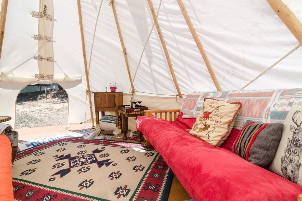 Relax to wine and cheese in the tipi or the hot tub under the stars